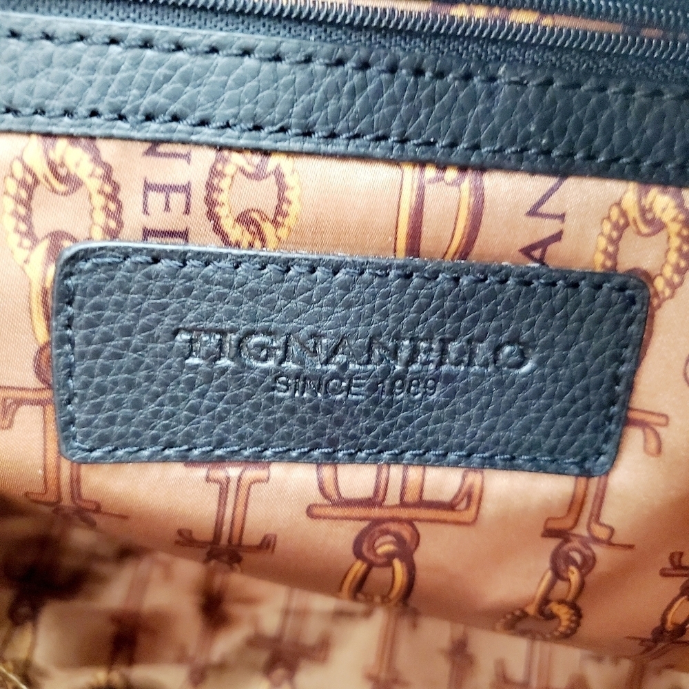 Tignanello Since 1989 Genuine Leather Black Shoulder Bag - Picture 11 of 15